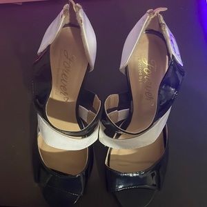 Black and white forever selected by Paula Abdul high-heal shoes